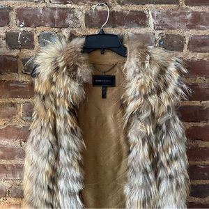 BCBGMAXAZRIA Genuine Raccoon Fur Vest XXS